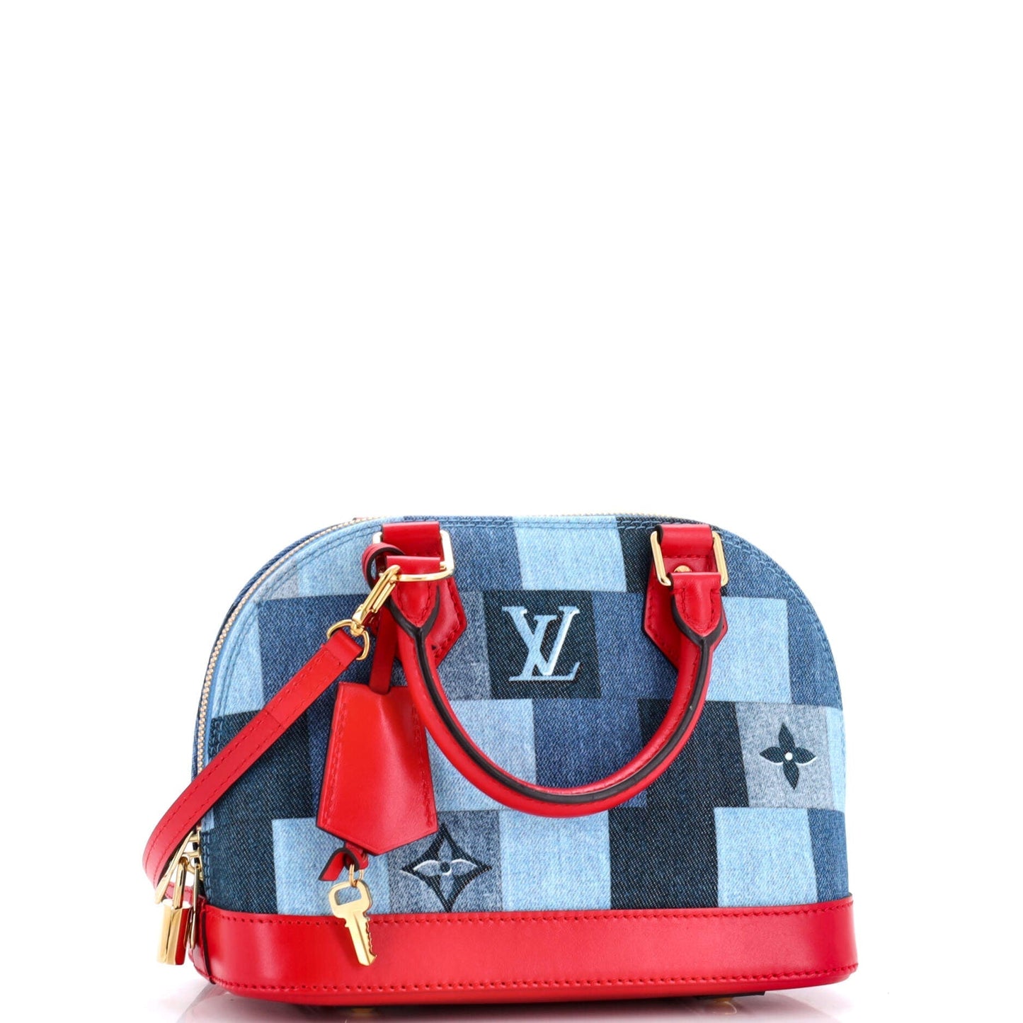 Louis Vuitton Alma Handbag Damier and Monogram Patchwork Denim BB