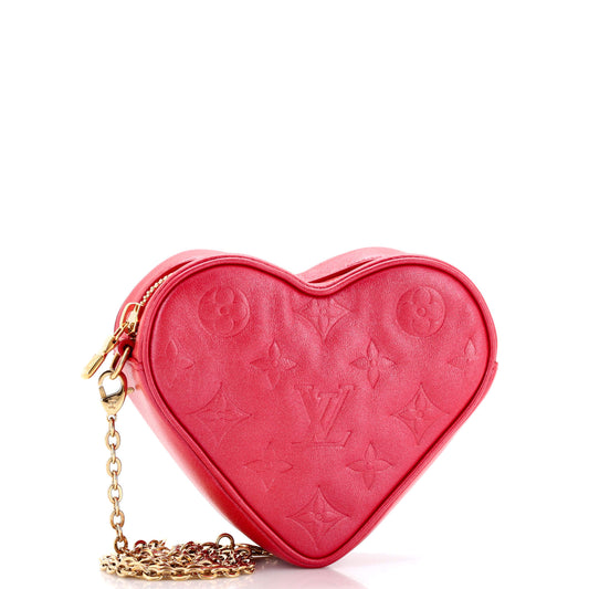 Louis Vuitton Coeur Heart on Chain Bag Monogram Embossed Lambskin