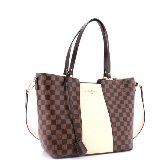 Louis Vuitton Jersey Handbag Damier with Leather