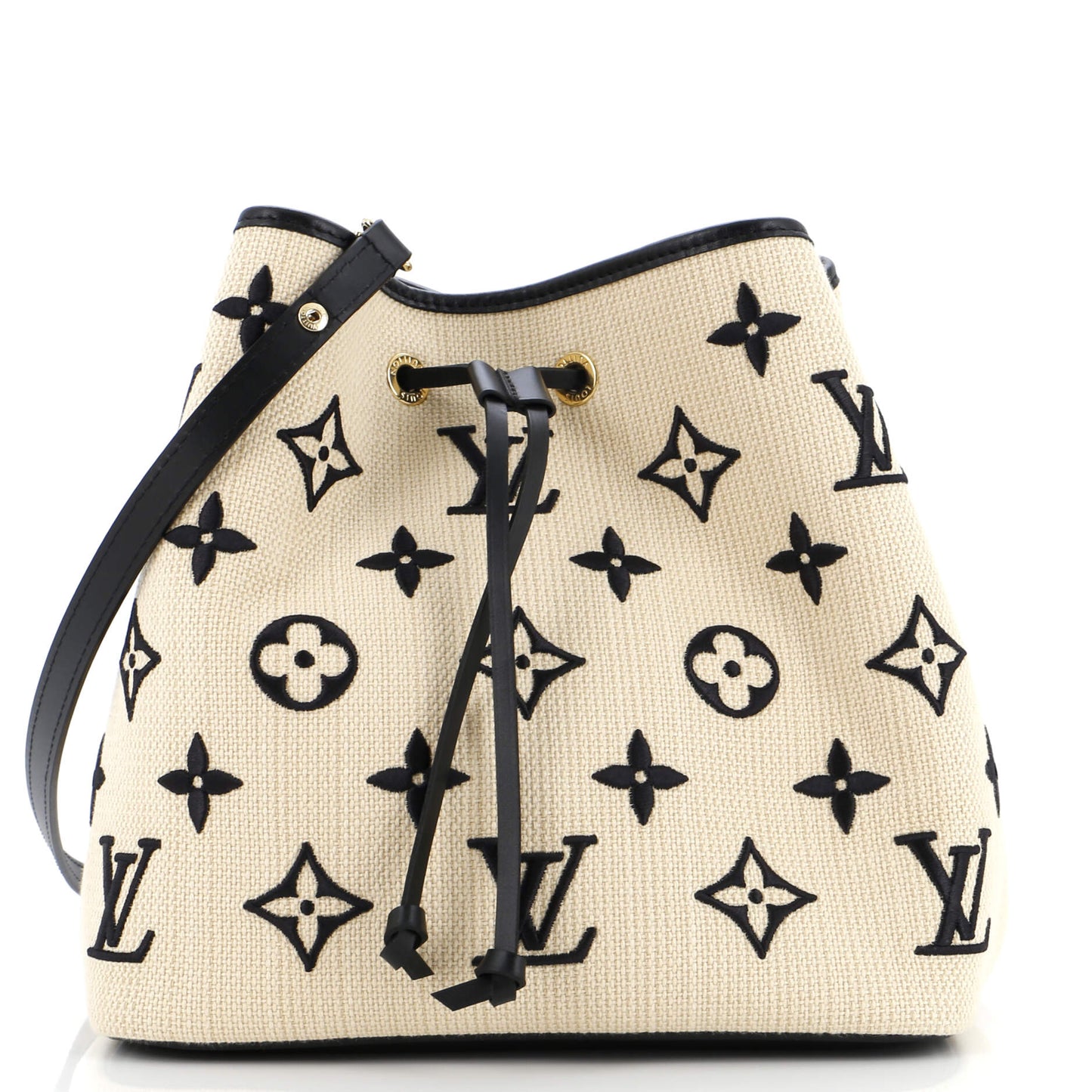 Louis Vuitton NeoNoe Handbag Monogram Giant Embroidered Cotton MM