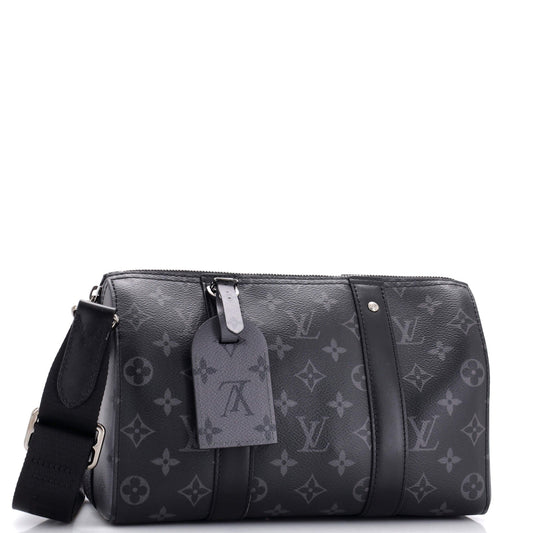 Louis Vuitton Keepall Bandouliere Bag Reverse Monogram Eclipse Canvas 25