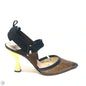Shoes Luxury Designer By Fendi In Black & Brown, Size: 10.5