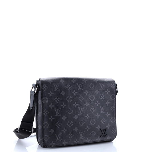 Louis Vuitton District Messenger Bag Monogram Eclipse Canvas PM