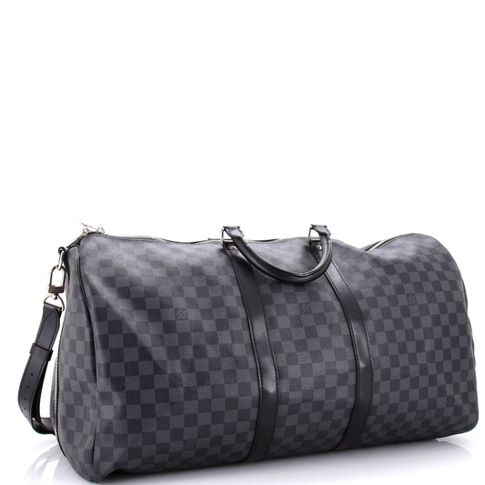 Louis Vuitton Keepall Bandouliere Bag Damier Graphite 55