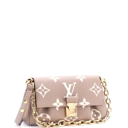Louis Vuitton Favorite NM Handbag Bicolor Monogram Empreinte Giant