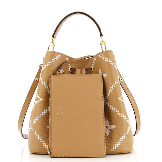Louis Vuitton NeoNoe Handbag Monogram Empreinte Giant Broderies MM