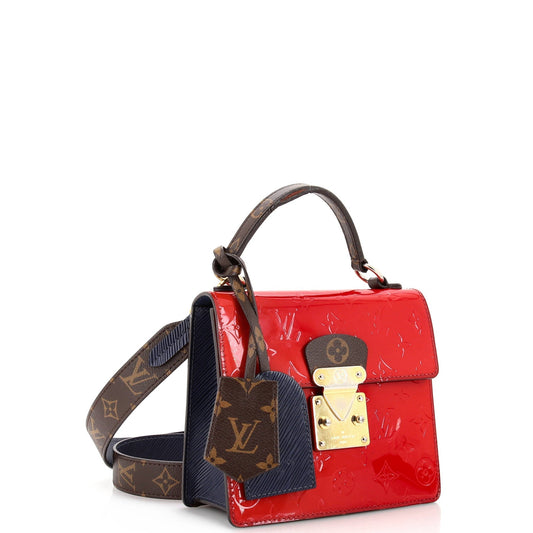 Louis Vuitton Spring Street NM Handbag Monogram Vernis with Monogram Canvas