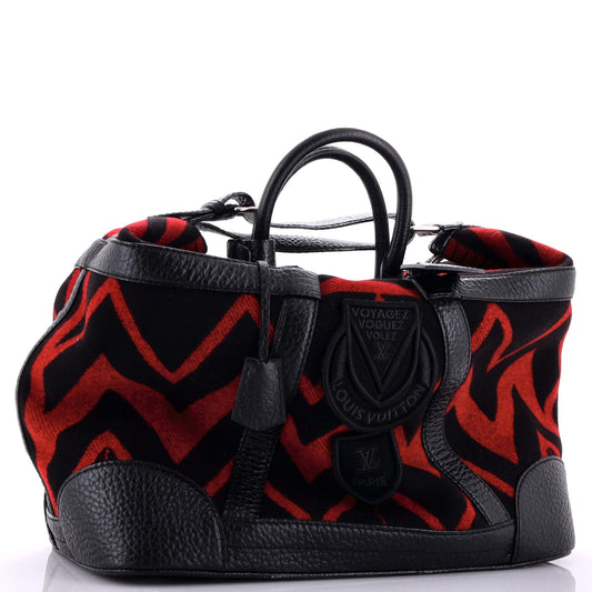 Louis Vuitton Vail Blanket Weekender Bag Wool with Leather