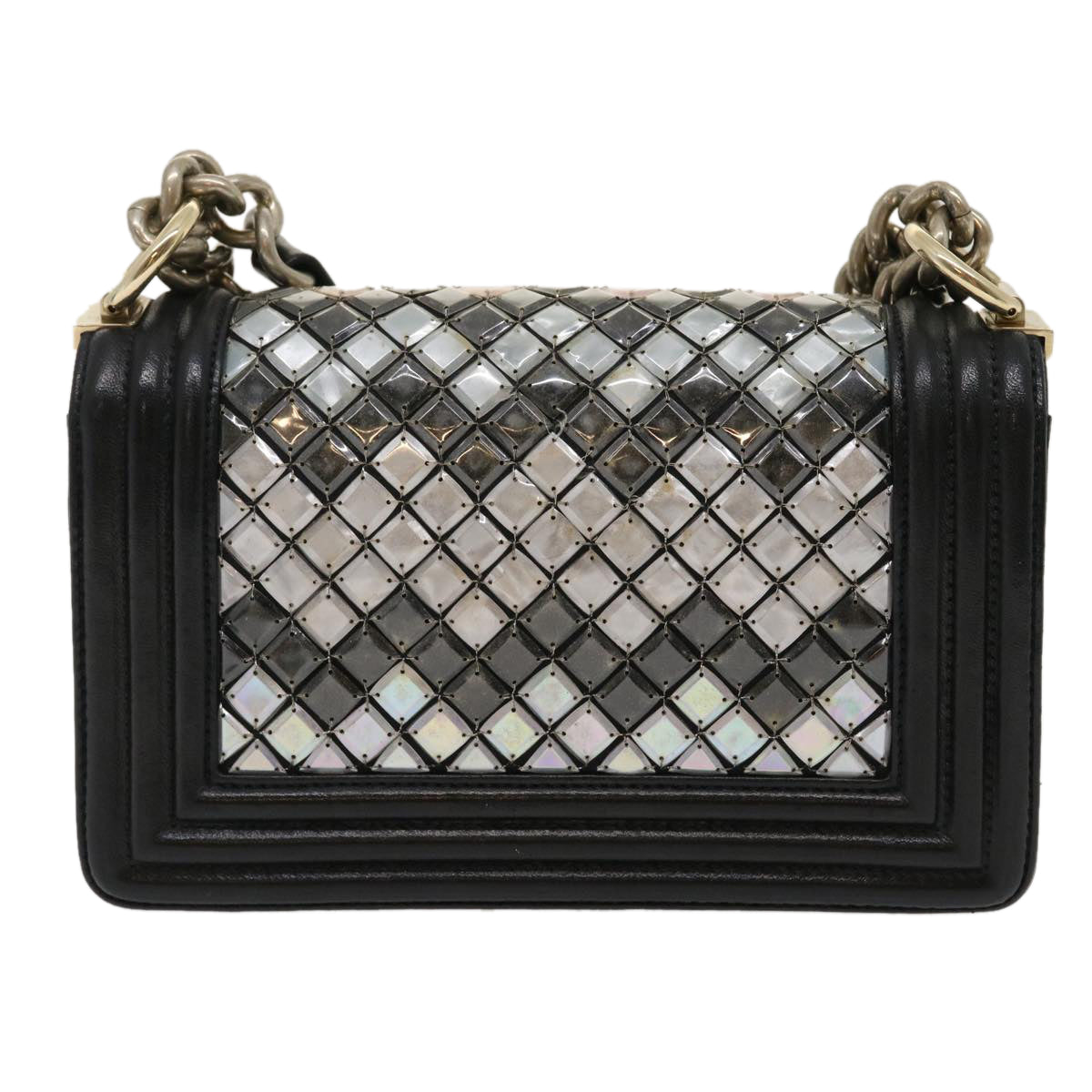 Chanel Boy Black Chain Shoulder Bag
