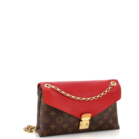 Louis Vuitton Pallas Chain Shoulder Bag Monogram Canvas and Calfskin