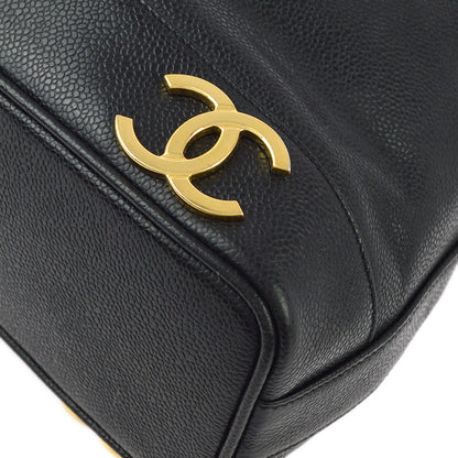 Chanel Black Caviar Triple CC Bucket Shoulder Bag