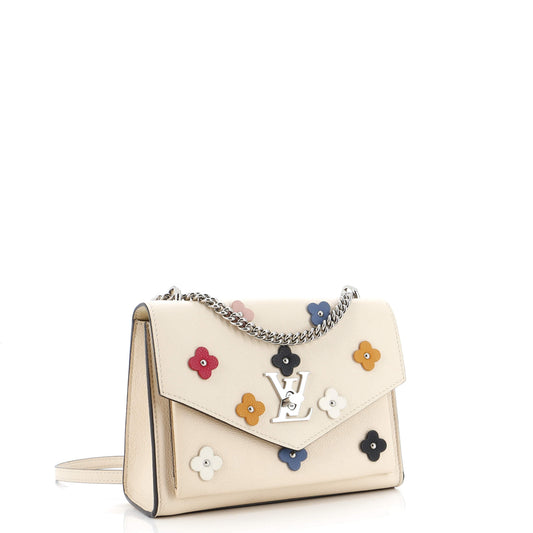 Louis Vuitton Mylockme Handbag Flower Embellished Leather BB