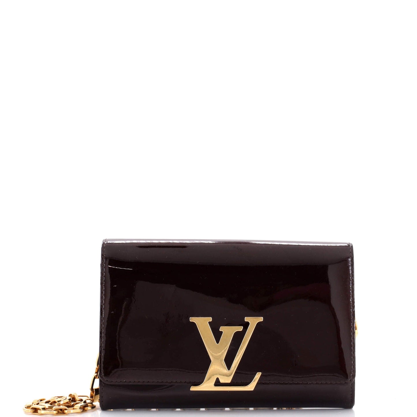 Louis Vuitton Chain Louise Clutch Patent MM