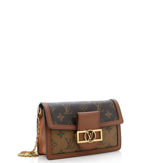 Louis Vuitton Dauphine Shoulder Bag Reverse Monogram Canvas Mini