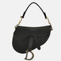 Dior Saddle Mini Silk Handbag Black with crystals