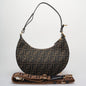 Fendi Graphy Small Brown FF Jacquard Fabric Bag