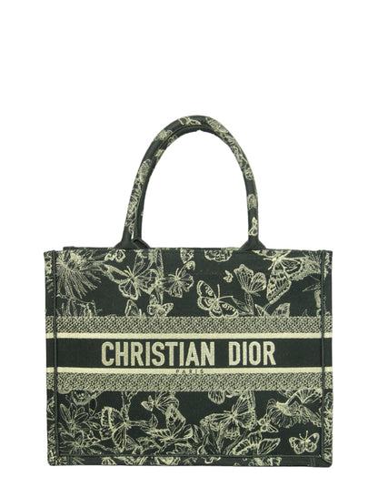 Dior Book Tote Leather Tote Bag Black
