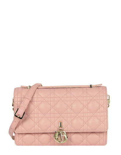 Dior Melocoton Pink Cannage Miss Dior Top Handle Bag