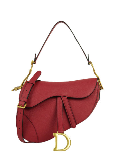 Dior Saddle Calfskin Red Crossbody Calfskin