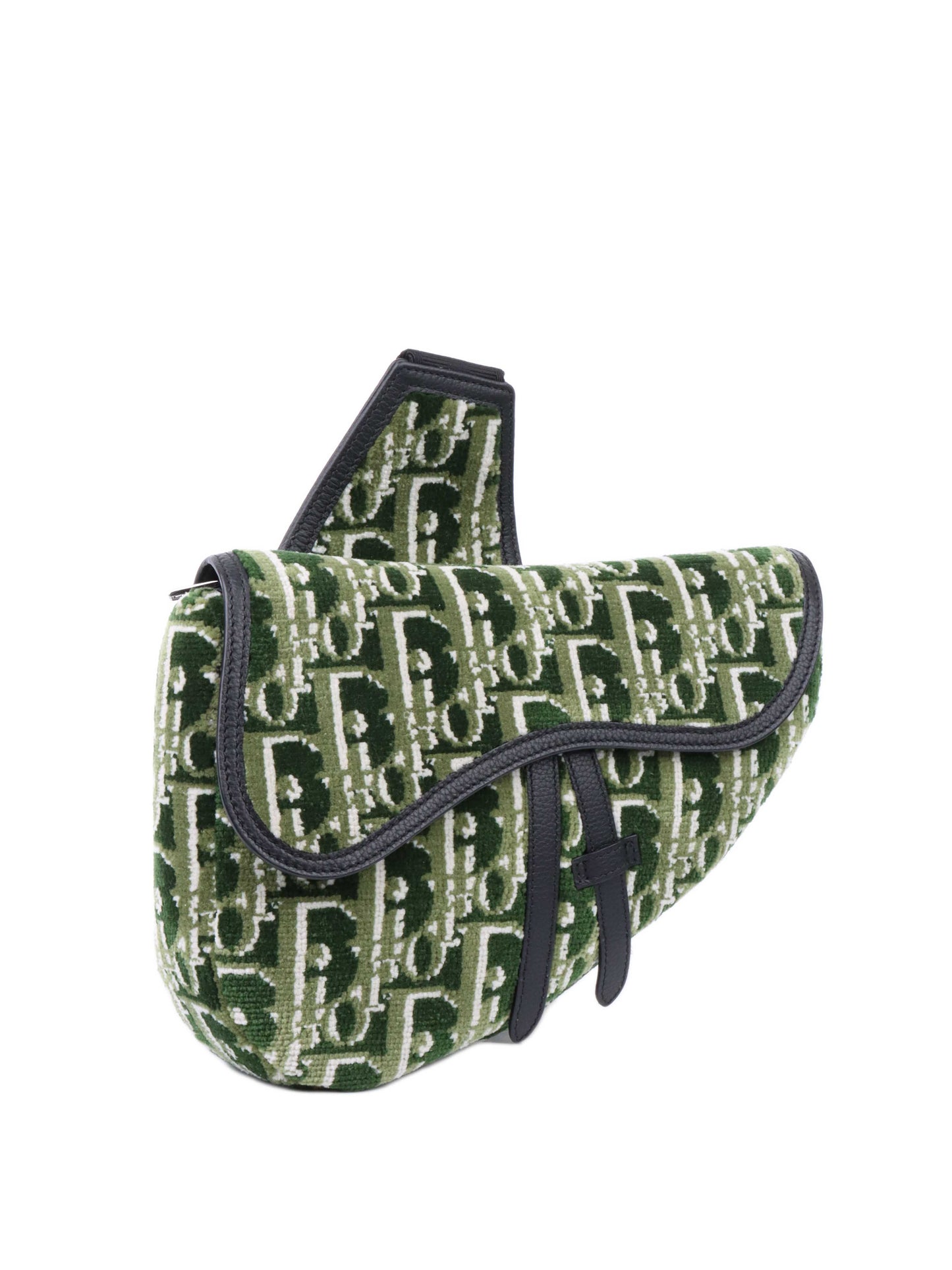 Dior Saddle Leather Crossbody Green