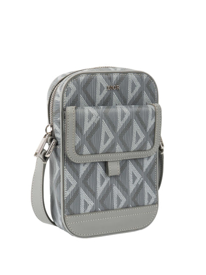 Dior Silver 'Hit The Road' Vertical Crossbody Pouch