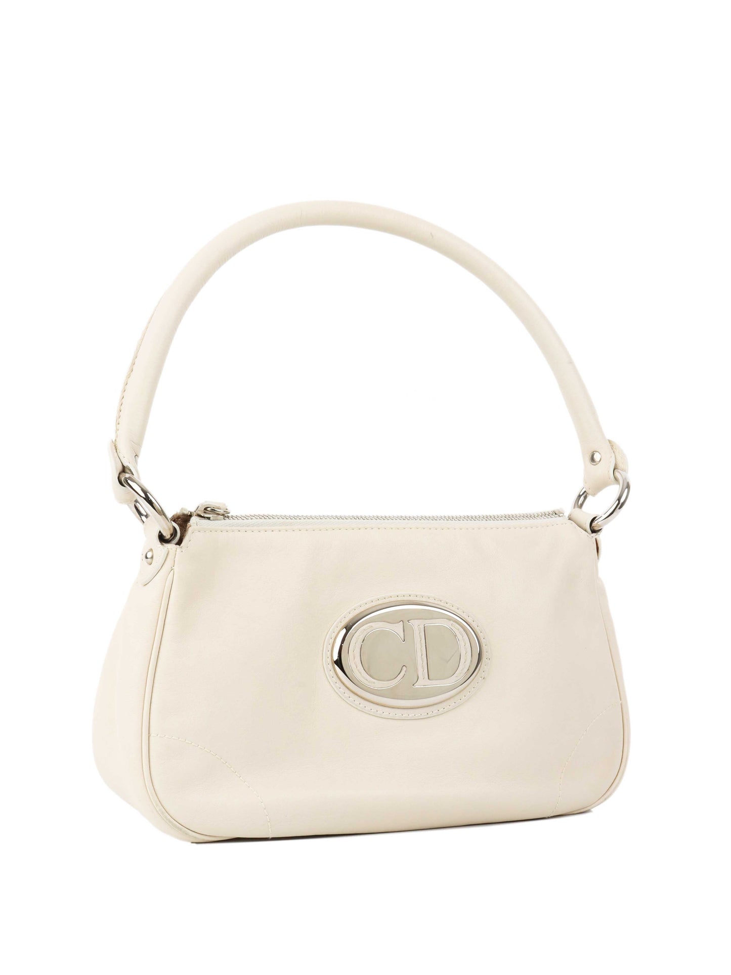 Dior White Leather Shoulder Bag