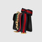 Gucci SyLouis Vuittonie Leather Mini Chain Bag Black