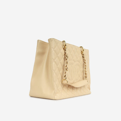 Chanel Shopping Tote Caviar Gold Tote Bag Style 2