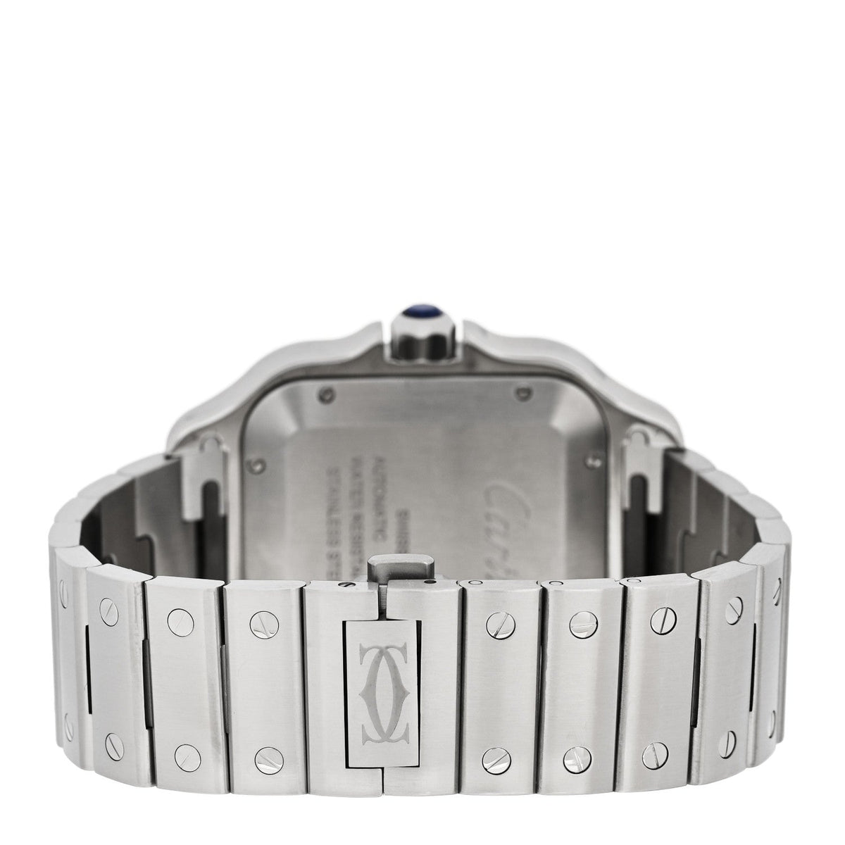 Stainless Steel 39.8mm Santos De Cartier Automatic Watch Grey
