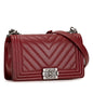 Chanel Boy Chanel 25 V Stitch Chain Shoulder Bag Wine Red Caviar S Chanel