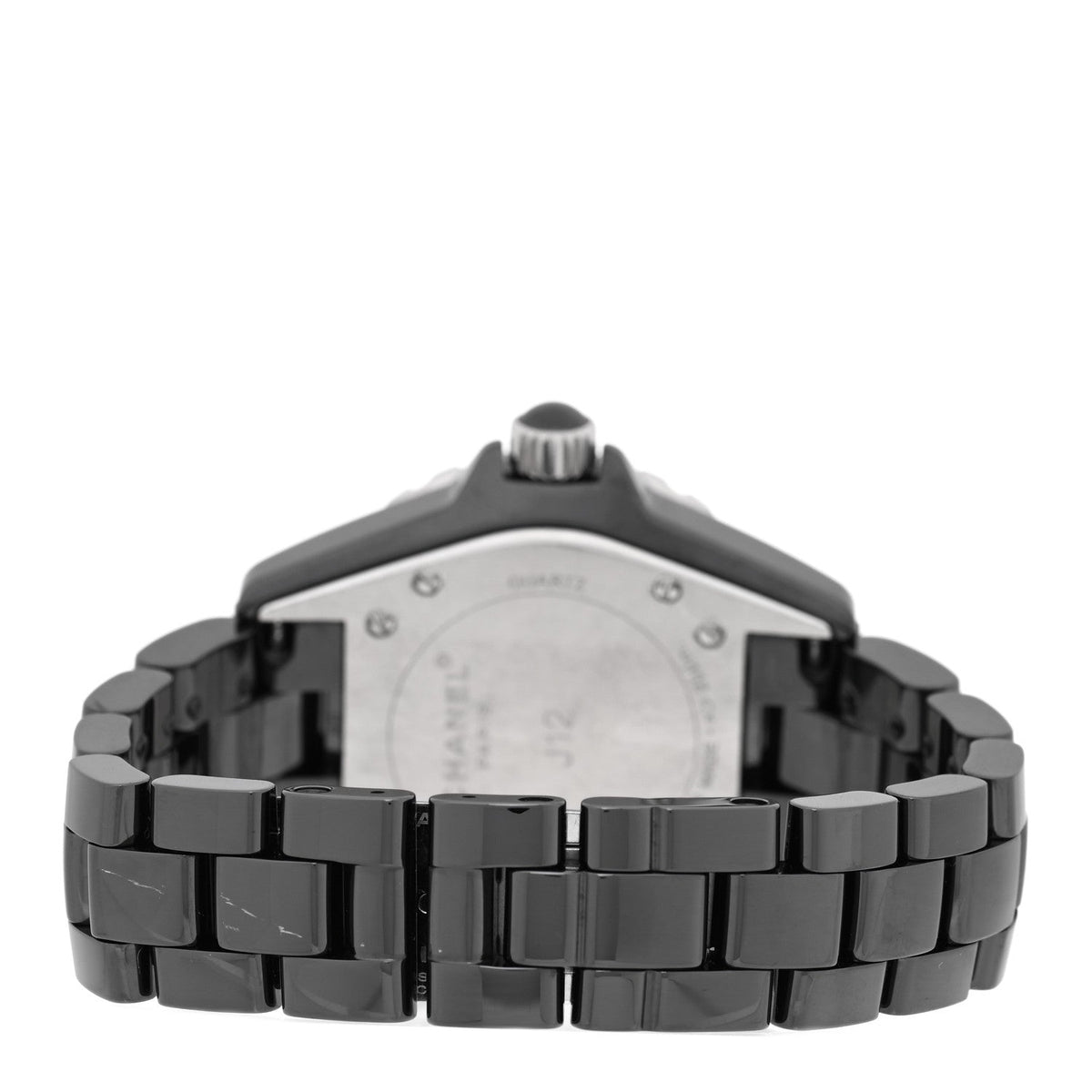 Stainless Steel Ceramic Ruby 33mm J12 Quartz Watch Black