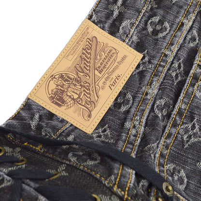 Louis Vuitton 2007 Monogram Denim Long Pants Gray #40