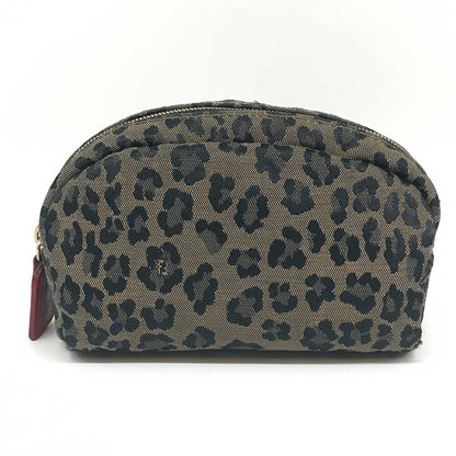 Fendi Canvas Leather Pouch Makeup Bag