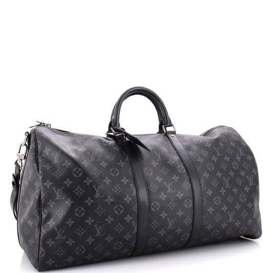 Louis Vuitton Keepall Bandouliere Bag Monogram Eclipse Canvas 55