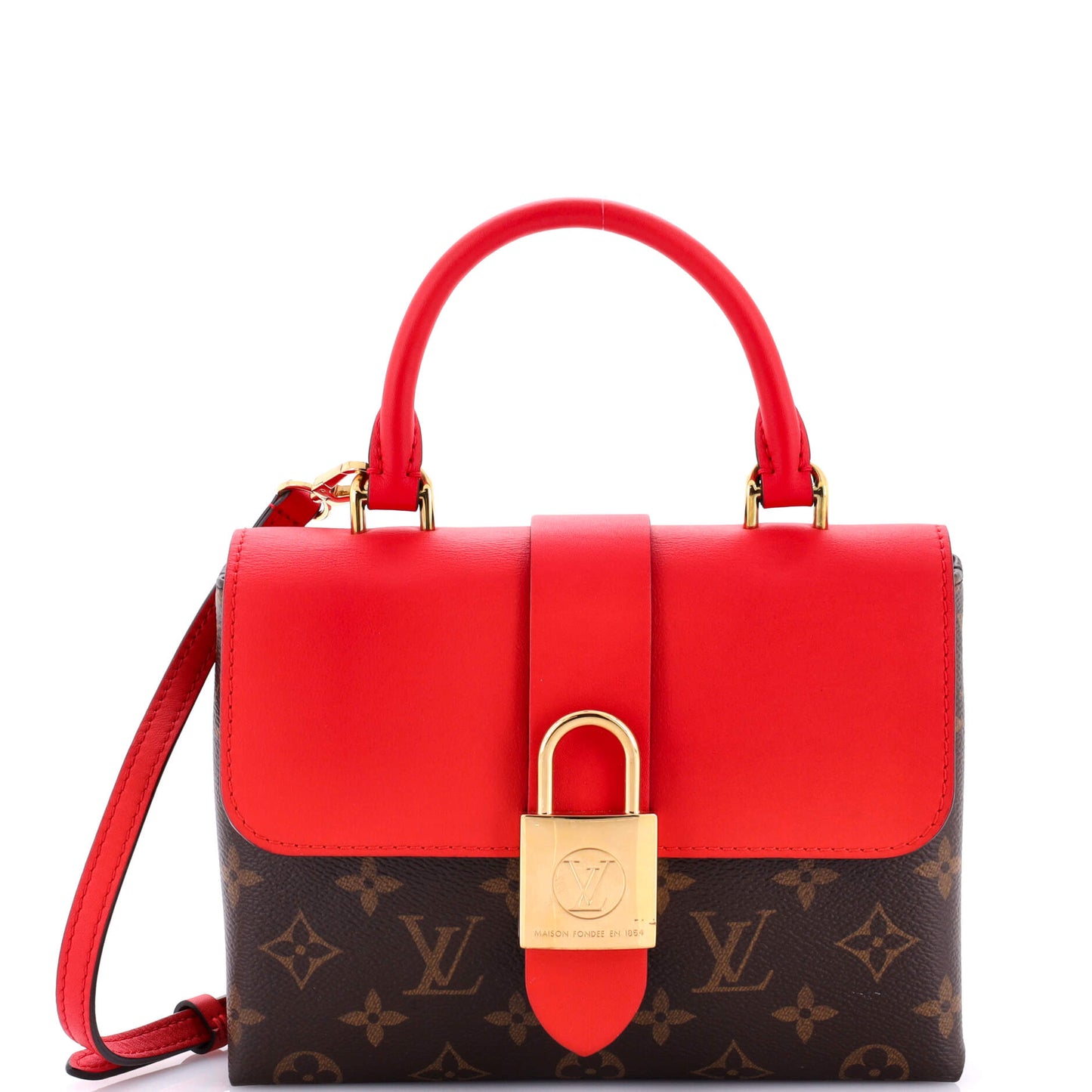 Louis Vuitton Locky Handbag Monogram Canvas with Leather BB