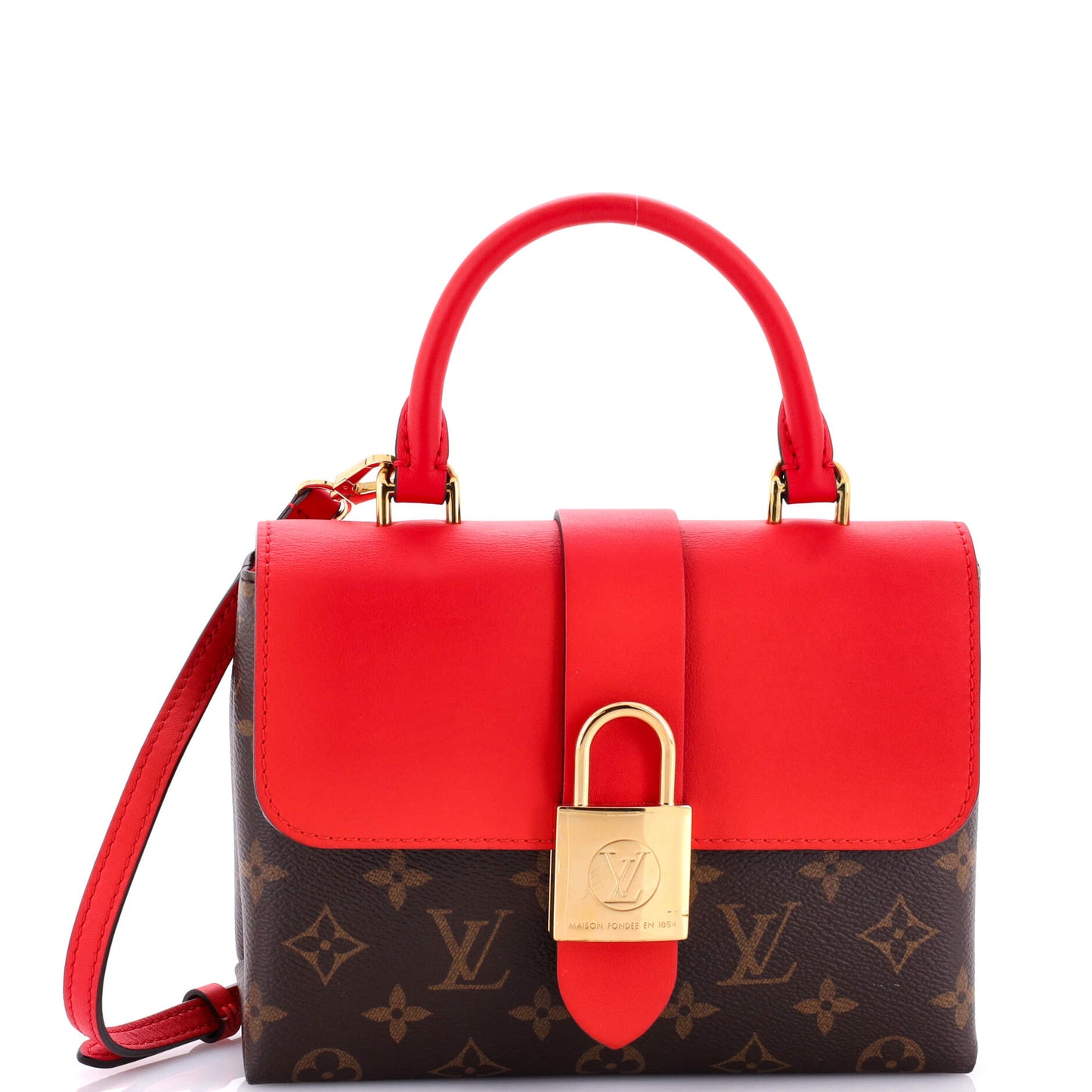 Louis Vuitton Locky Handbag Monogram Canvas with Leather BB