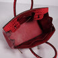 Luxury Hermes Birkin 30Cm Crocodile Leather Bag With Strap Red Gold