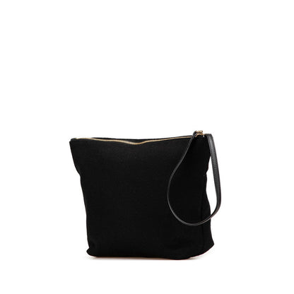Saint Laurent Rive Gauche Wool Leather Clutch Bag