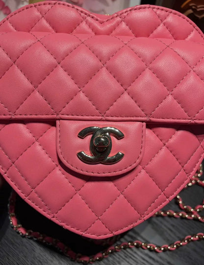 Chanel 22S Pink Heart Bag Large