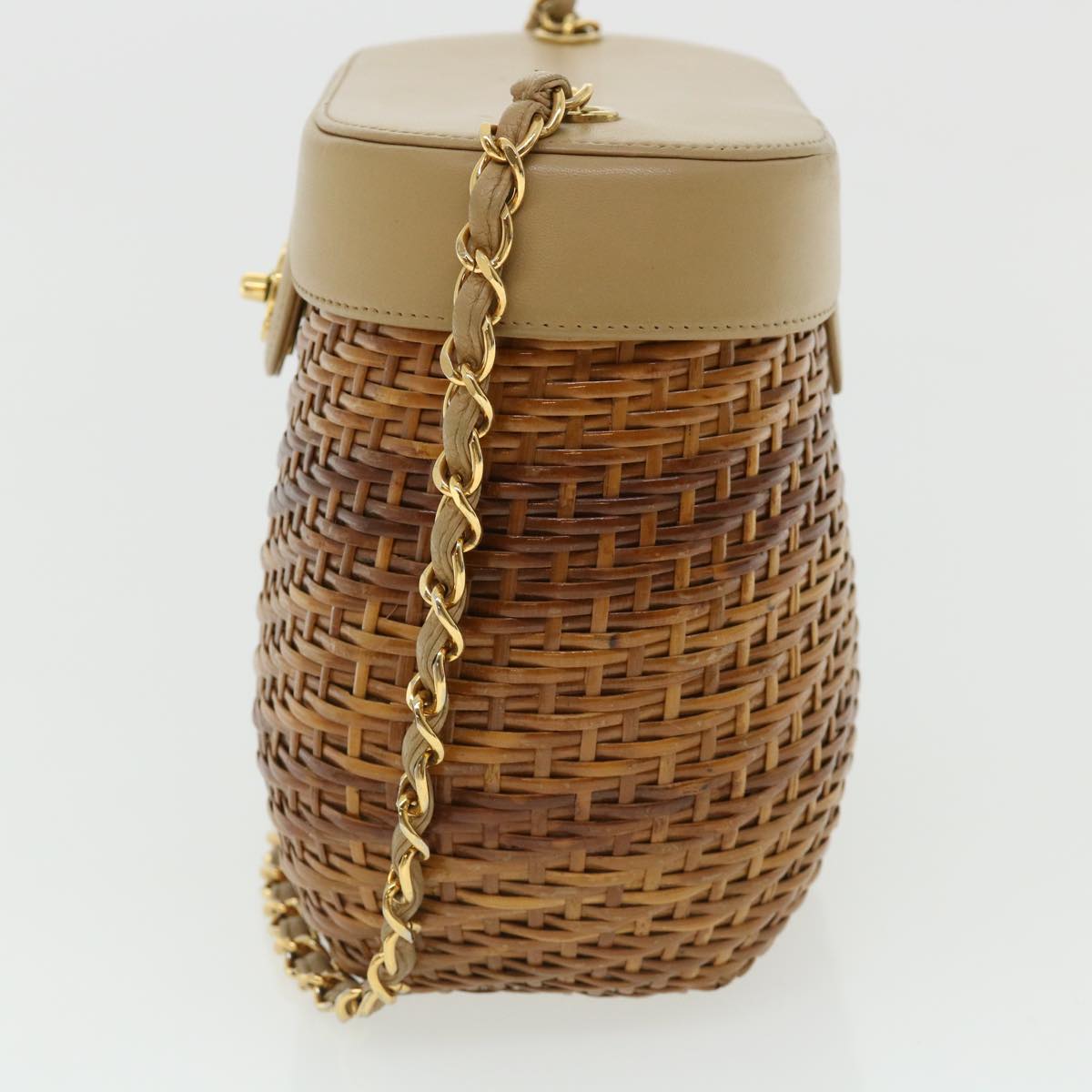 Chanel Leather Brown Chain Shoulder Bag