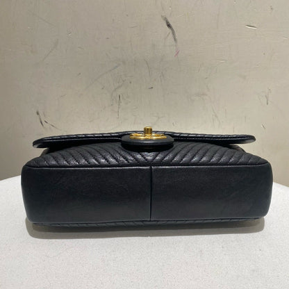 Chanel Classic Flap Leather Black Crossbody