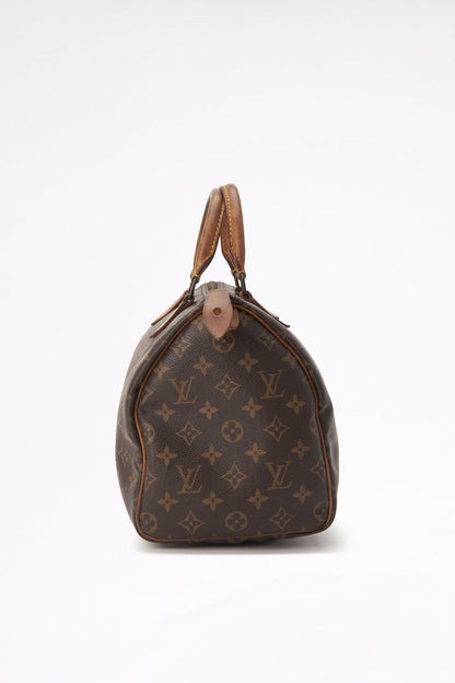 Louis Vuitton 30 Speedy Bag In Brown Monogram Coated Canvas