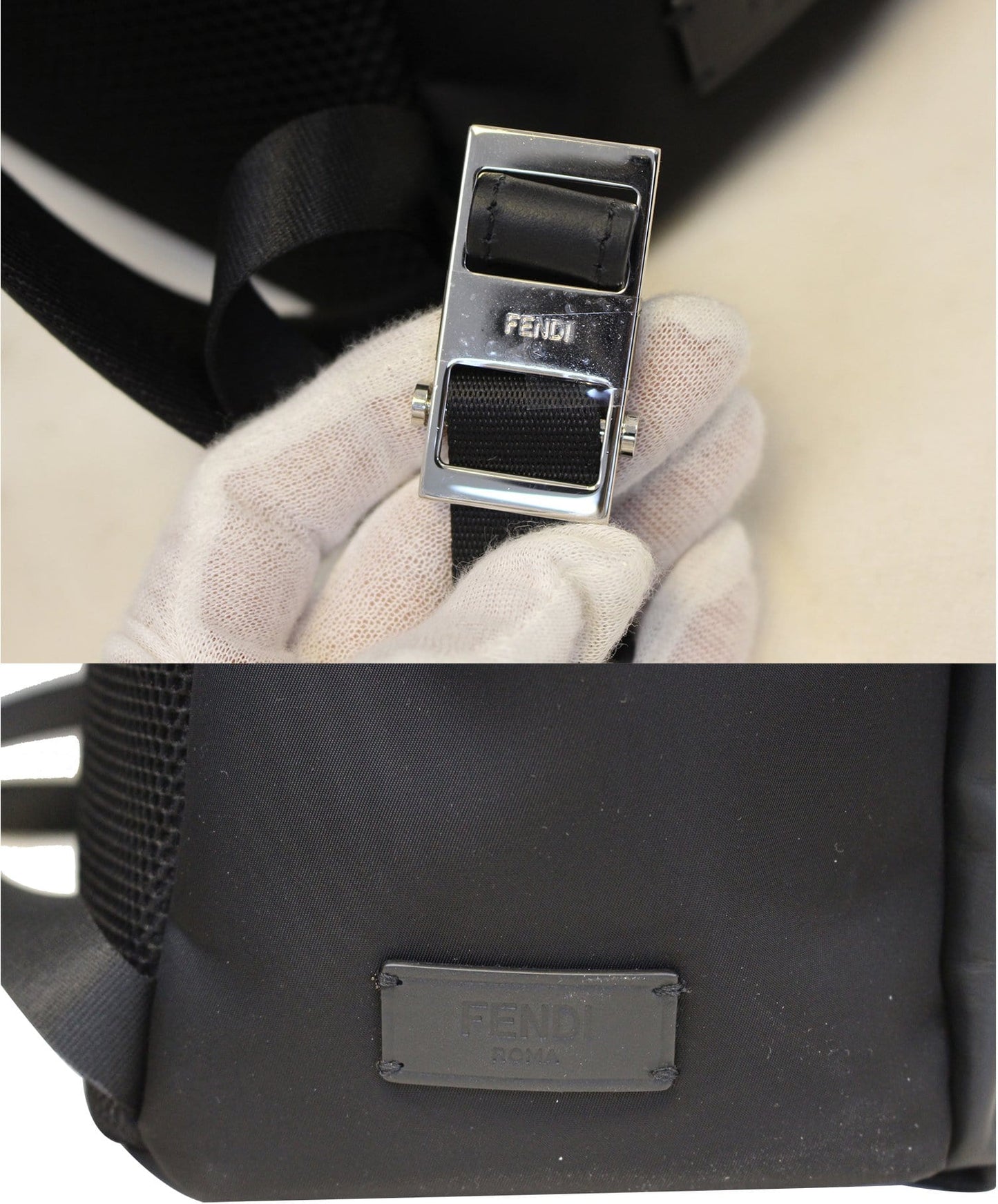 Fendi Luxury Leather Black Backpack