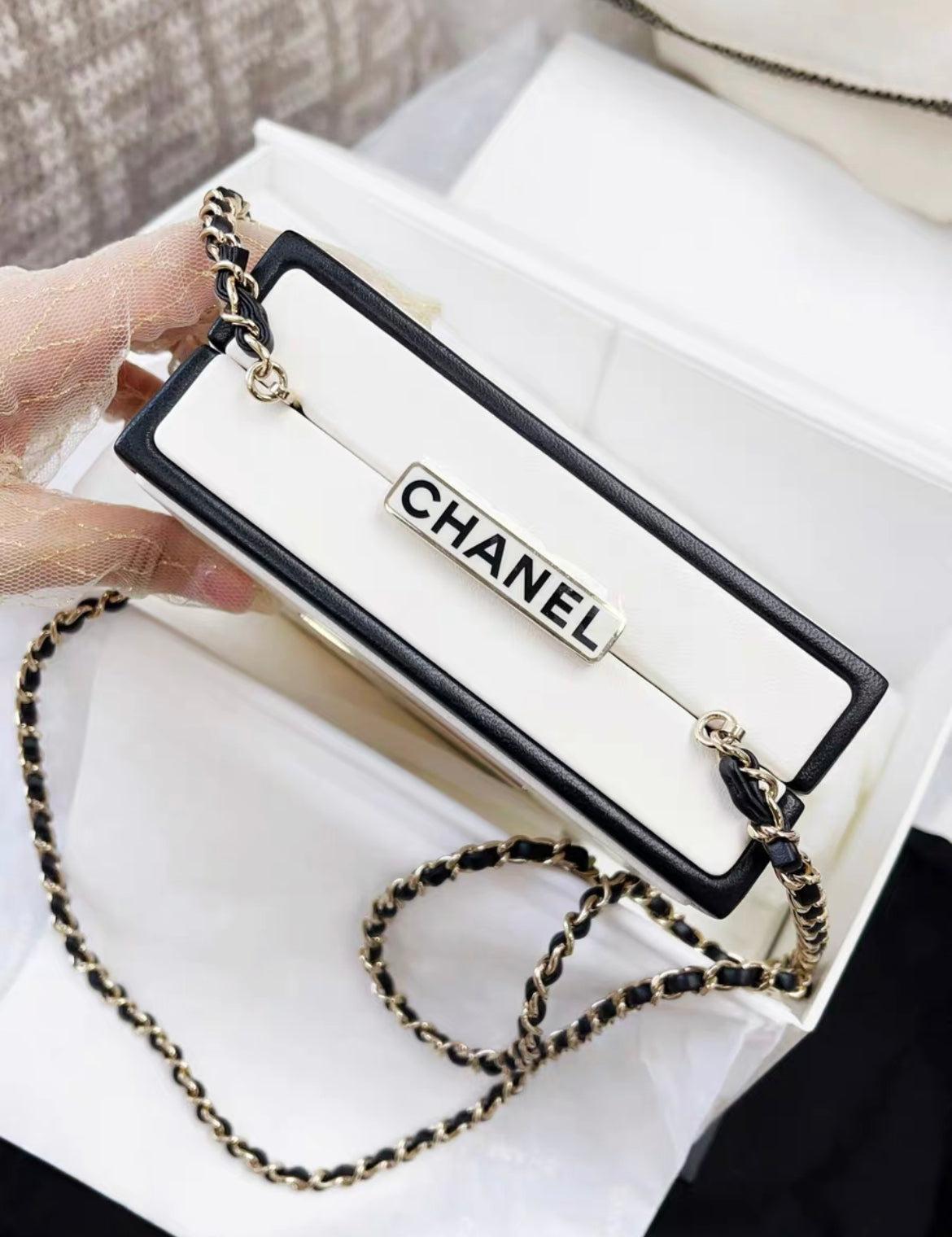 Chanel Luxury Leather Black Clutch Style 6
