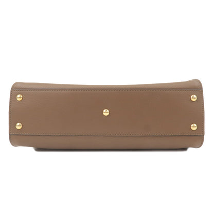 FENDI Peekaboo Regular Leather 2Way Bag Brown 8N290