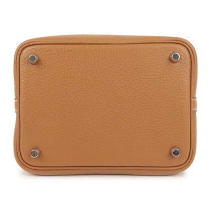 Luxury Hermes Picotin Lock Pm Taurillon Clemence Hand Bag Gold