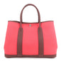 Luxury Hermes Canvas Leather Garden Party Pm Tote Bag A Stamp Pink