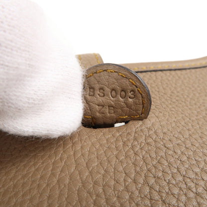 Luxury Hermes Taurillon Clemence Evelyne Tpm Shoulder Bag Etoupe Brown