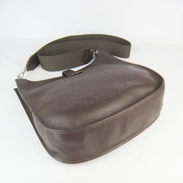 Luxury Hermes Evelyne I Handbag Dark Coffee