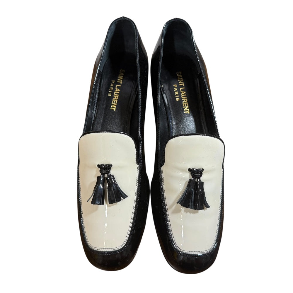 Saint Laurent Paris Bicolor Patent Leather Pumps